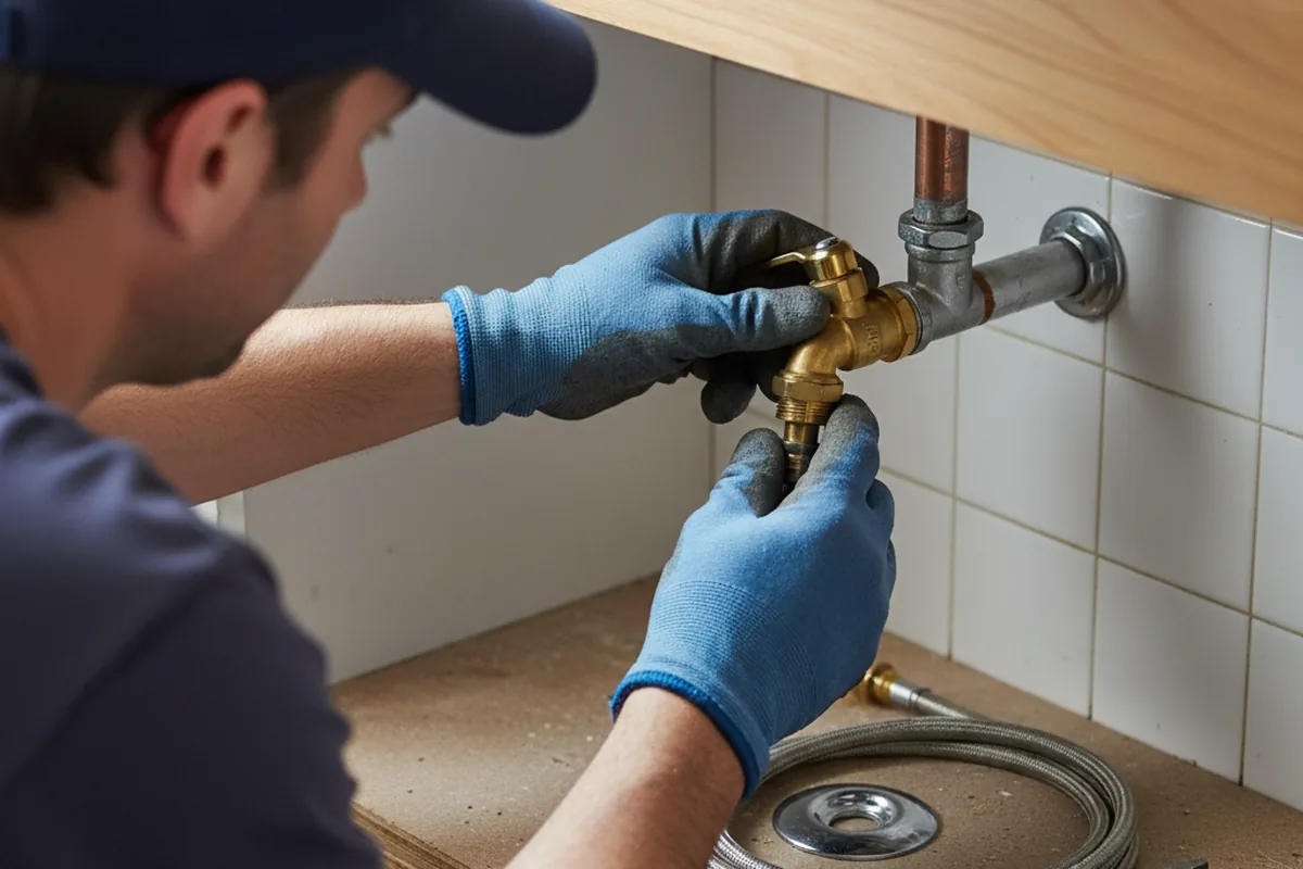 Shutoff valve and fitting work during Repiping in Pella